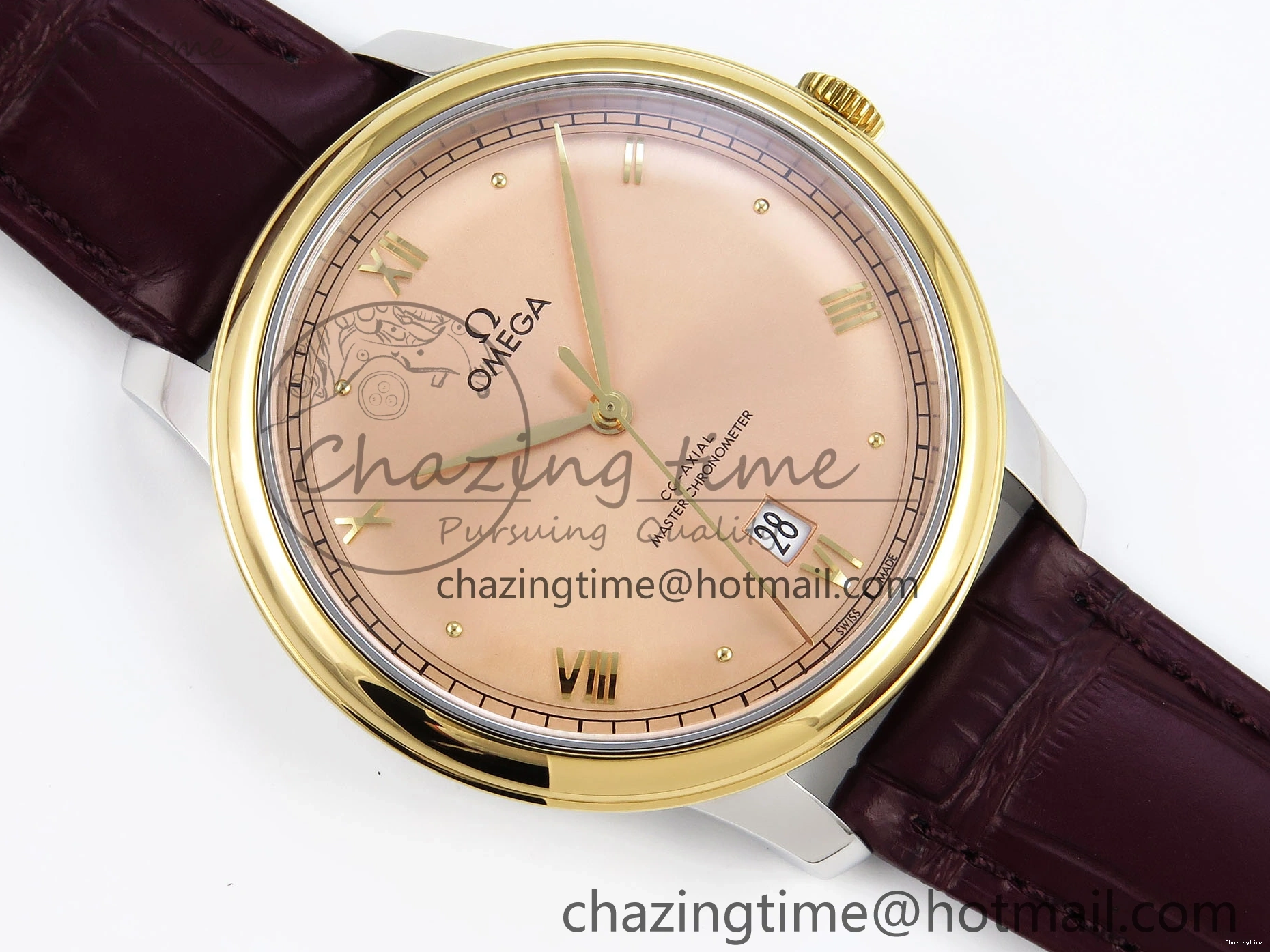 0415 De Ville Date YG MKF 1:1 Best Edition Brown Dial Roman Marker on Brown Leather Strap A OdorResistant 7751